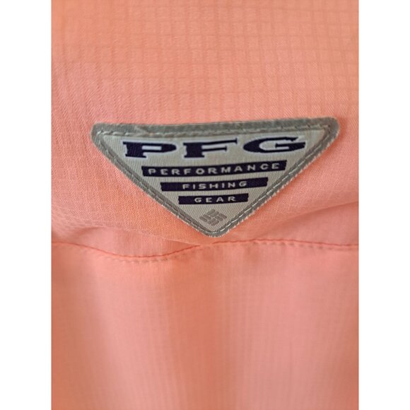 Lot of 2 Columbia PFG Omni-Shade Long-Sleeve Fishing Shirts Coral Blue Vented L - Picture 6 of 16